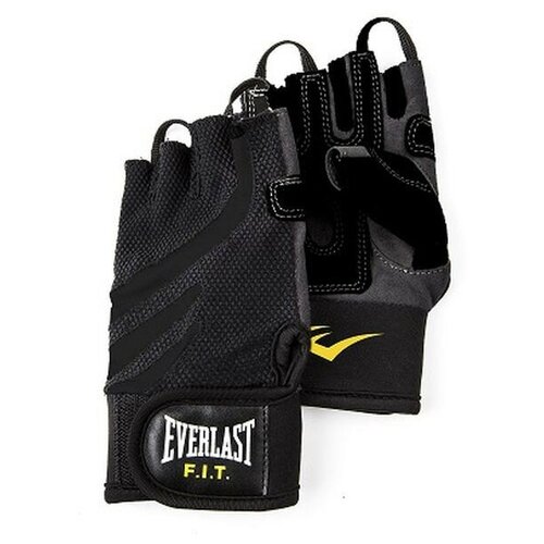 фото Перчатки для фитнеса fit weightlifting lxl черные/серые everlast