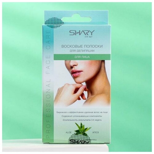 SHARY Shary Восковые полоски для лица алоэ, ALOE