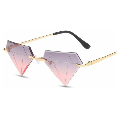 фото Солнцезащитные очки , узкие, оправа: металл, для женщин, золотой нет бренда