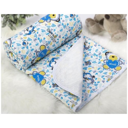 Купить Детское одеяло-покрывало Арт Постель трикотаж; Карапуз - голубой;Размер: Ясли, АртПостель
