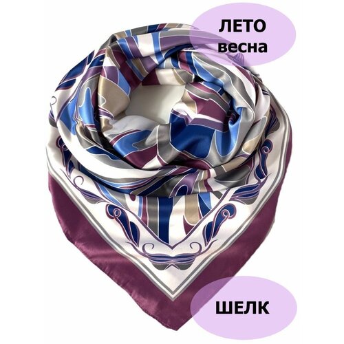 фото Платок florento,90х90 см, фиолетовый, голубой
