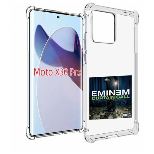 eminem curtain call the hits Чехол MyPads Eminem CURTAIN CALL, THE HITS для Motorola Moto X30 Pro задняя-панель-накладка-бампер