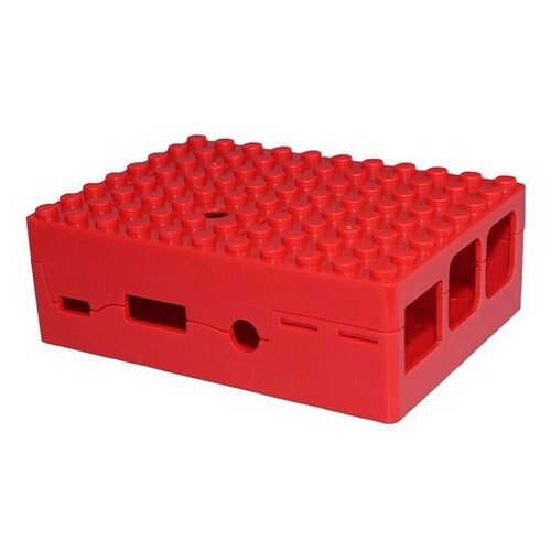 Корпус ACD RA183 Red ABS Plastic Building Block case for Raspberry Pi 3 B корпус acd ra147 acrylic case w 3 5 inch lcd hole for raspberry pi 3