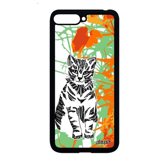 фото Чехол на huawei y6 2018, "кот" пушистый маленький utaupia