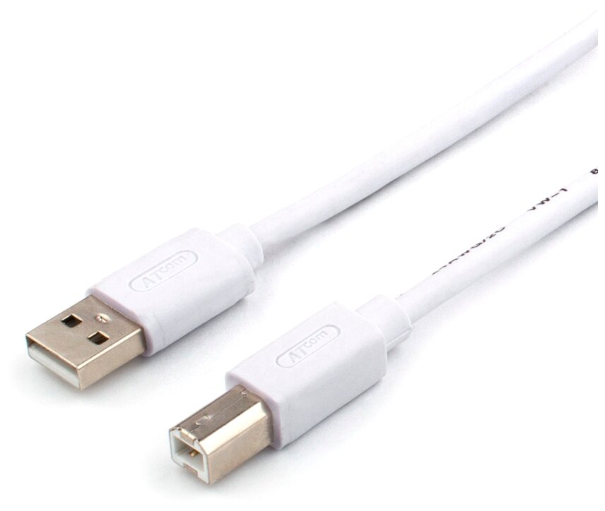 ATcom USB 2.0 AM/BM 2 Ferrite 5m White AT10109