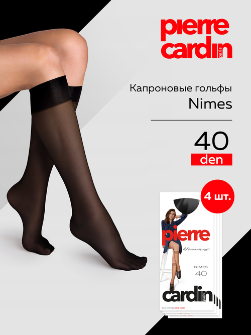 Гольфы Pierre Cardin, 40 den, 4 пары, 4 уп., размер 3, черный