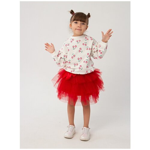 фото Юбка, с воланами цвет (красный)артикул: 5338, размер 122 турция