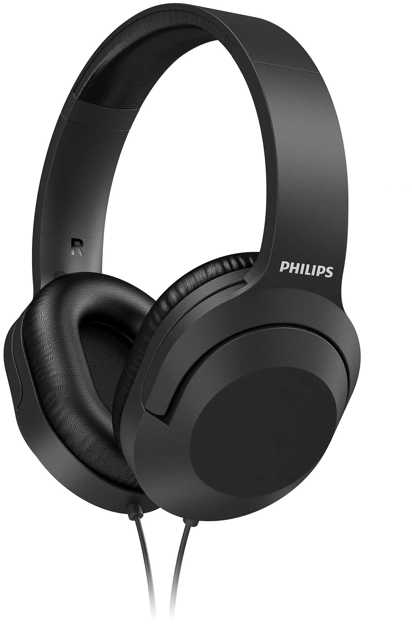 Наушники PHILIPS , 3.5 мм, накладные, черный - фото №1