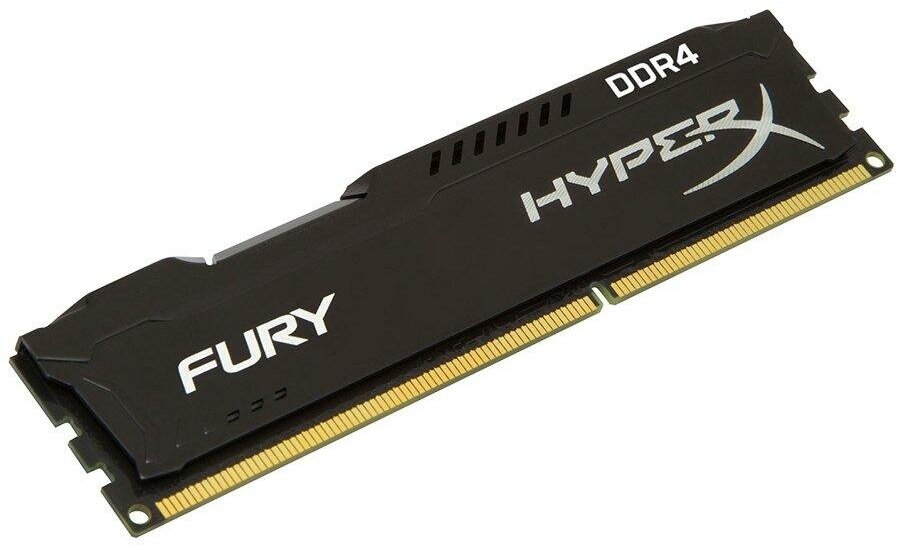 Оперативная память DDR-4 4GB Kingston DRAM 2666MHz CL15 DIMM HyperX FURY Black HX426C15FB/4