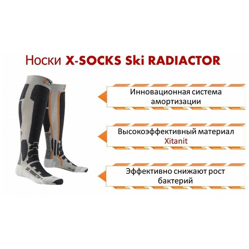 Носки X-Socks, черный, серебряный