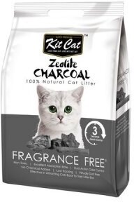 Kit Cat Zeolite Charcoal Frangrance Free цеолитовый комкующийся наполнитель - 4 кг - фотография № 3