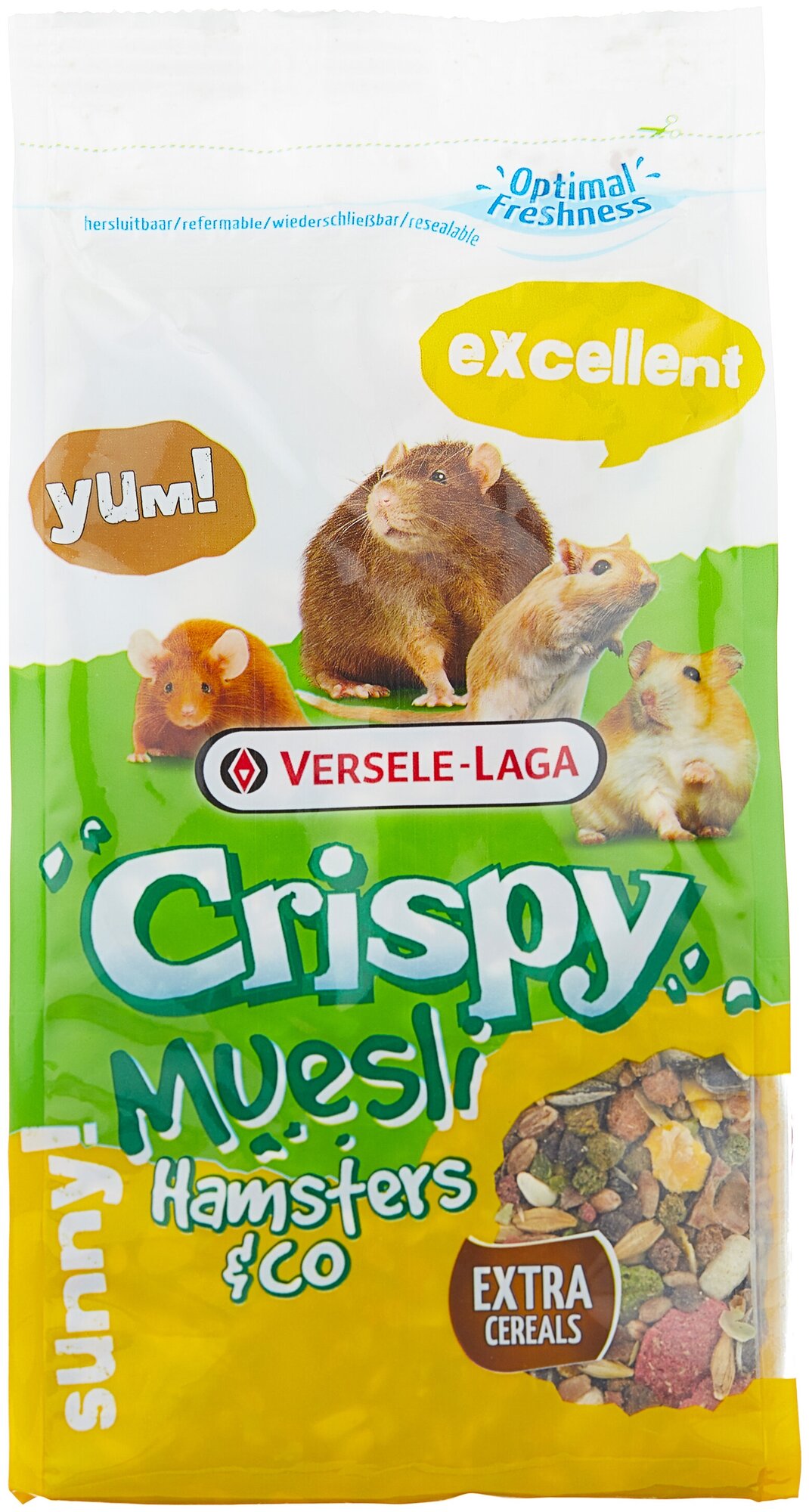 Корм для хомяков, крыс и мышей Versele-Laga Crispy Muesli Hamsters & Co , 400 г