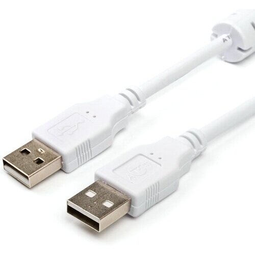 Кабель USB2.0 Am-Am AT6614 соединительный - 1.8 метра, белый кабель hdmi 1 4 am am jasoz 001 1 м pvc