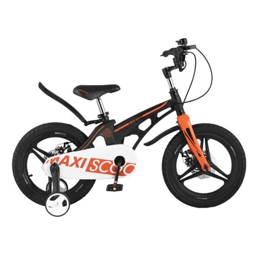 фото Детский двухколесный велосипед maxiscoo, серия "cosmic" (2021), делюкс, 18", черный матовый