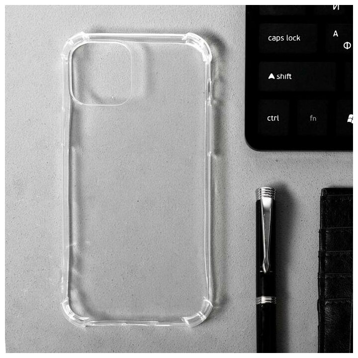Чехол Luazon для iPhone 12/12 Pro, 6.1", силиконовый, противоударный, прозрачный