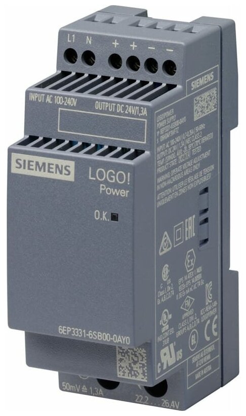 Siemens 6EP3331-6SB00-0AY0 In: 110-240V AC, Out: 24V DC/1,3A - фотография № 3