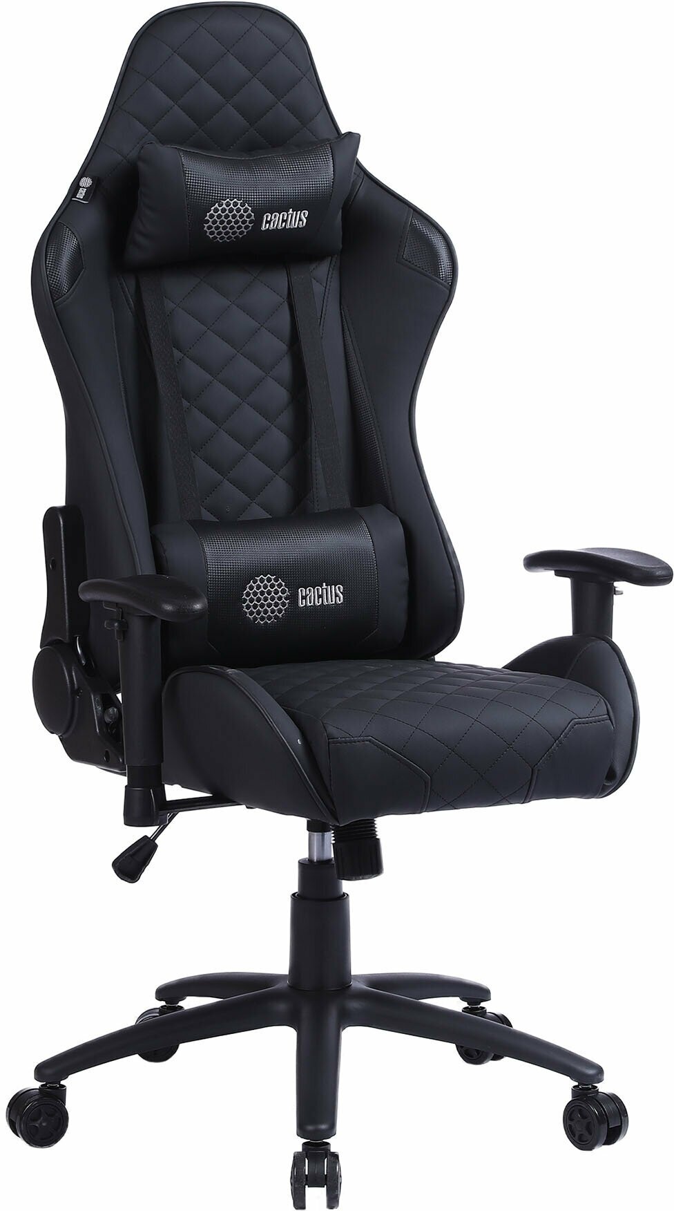 Кресло игровое Cactus CS-CHR-030BL черный эко. кожа металл