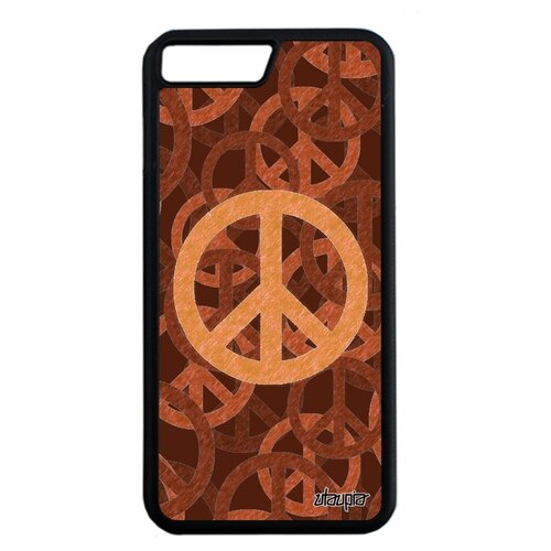 фото Чехол на мобильный apple iphone 8 plus, "peace and love" мандала рисунок utaupia