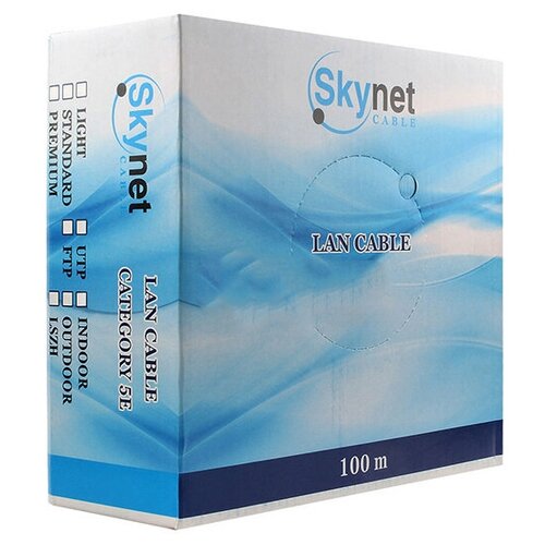 Кабель SkyNet Premium UTP cat.5e 100m Indoor Box Grey CSP-UTP-4-CU/100