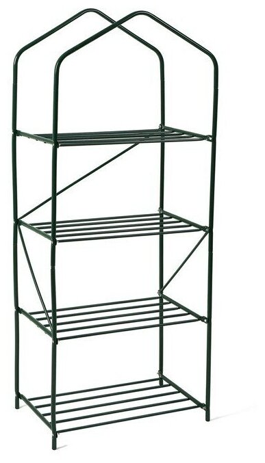 фото Стеллаж для рассады, 4 полки, 160 * 60 * 40 см, металлический каркас d - 10 мм, без чеxла, разборный