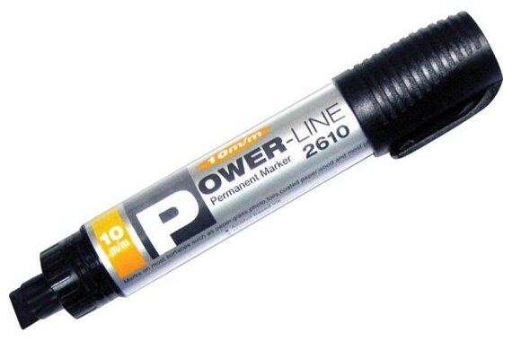 Маркер перманентный Line Plus "PER-2610" черный, скошенный, 10мм