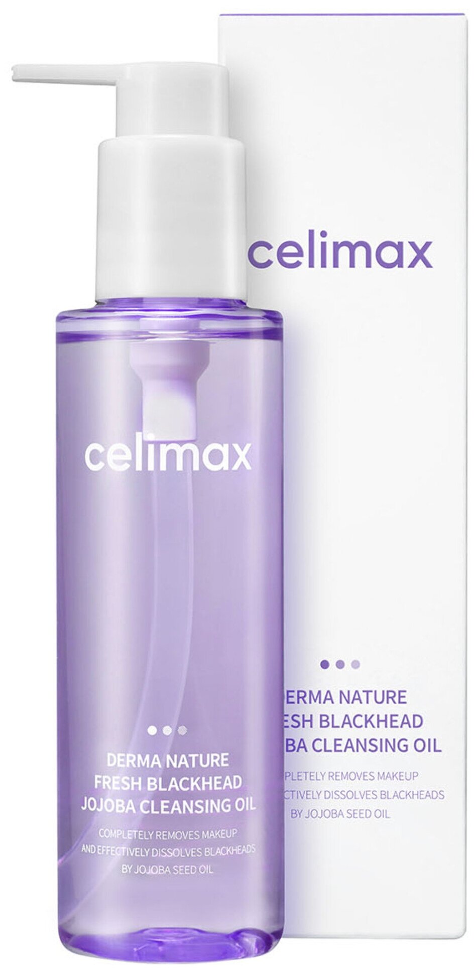 Легкое гидрофильное масло для работы с черными точками Celimax Derma Nature Fresh Blackhead Jojoba Cleansing Oil, 150 млl