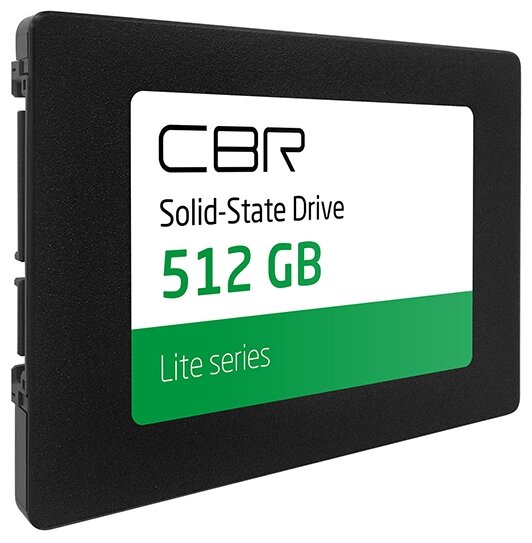 Cbr SSD-512GB-2.5-LT22, Внутренний SSD-накопитель, серия "Lite", 512 GB, 2.5", SATA III 6 Gbit s, SM2259XT, 3D TLC NAND, R W speed up to 550 520 MB s, TBW TB 256
