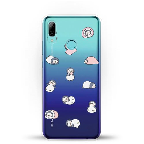 фото Силиконовый чехол узор из пингвинов на huawei p smart (2019) andy & paul