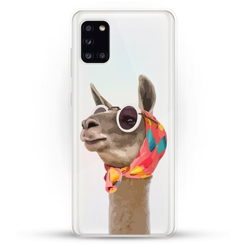 фото Силиконовый чехол лама в очках на samsung galaxy a31 andy & paul
