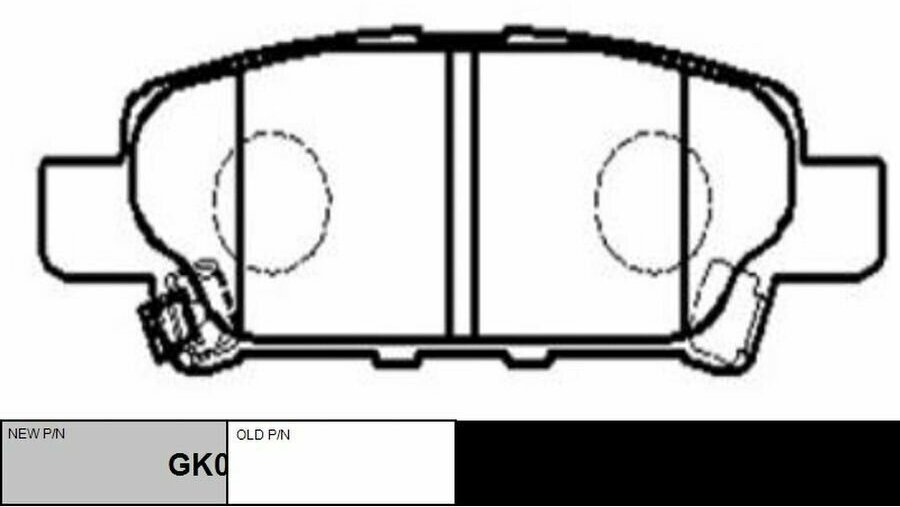 Тормозные колодки задние MITSUBISHI LANCER 9/10 GK0599/CKM-31 CTR