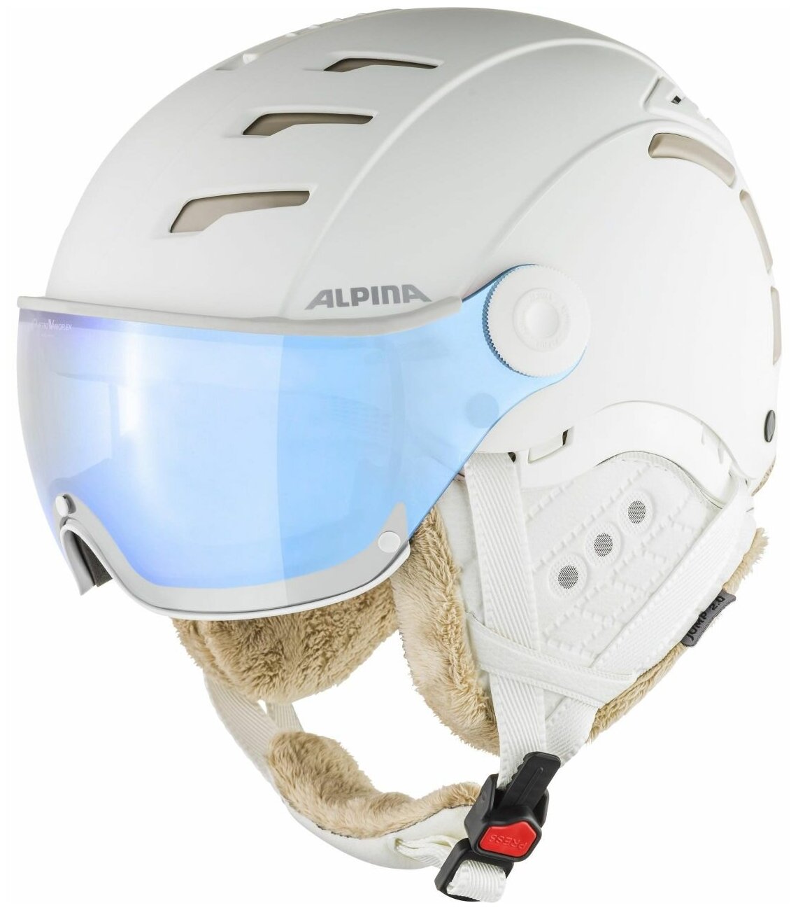 Зимний Шлем Alpina 2022-23 Jump 2.0 V White-Prosecco Matt (см:59-61)