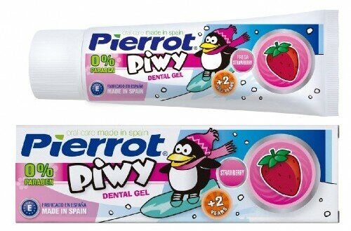 Зубная паста-гель Pierrot Piwy Strawberry Gel для детей от 2 лет с клубникой, 75 мл