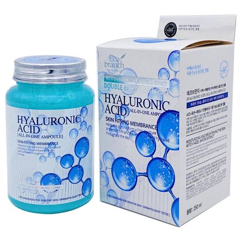 Купить Eco branch Hyaluronic Acid All in One Ampoule Ампульная сыворотка для лица с гиалуроновой кислотой, 250 мл
