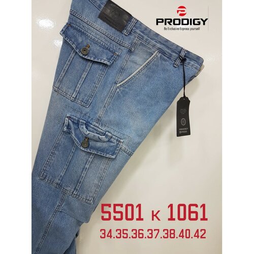 Джинсы PRODIGY, размер 34/35, голубой