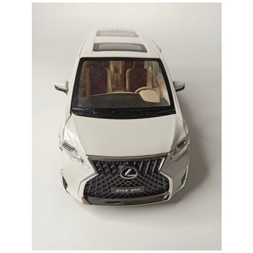 Коллекционная машинка игрушка металлическая Lexus LM 300h для мальчиков масштабная модель 1:24 белый