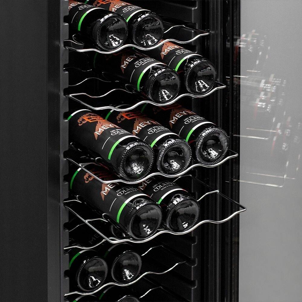 Винный шкаф Meyvel MV27-CBD1 (компрессорный холодильник для вина на 27 бутылок) - фотография № 8