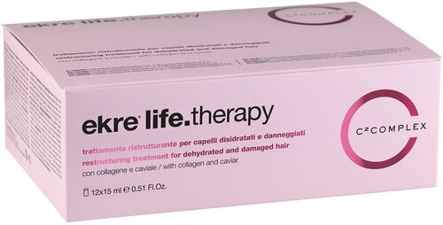 Восстанавливающая двухфазная сыворотка для волос Restructuring Life.Therapy Ekre, 12x15 мл