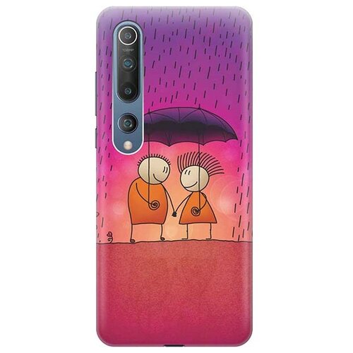 Чехол - накладка ArtColor для Xiaomi Mi 10 с принтом Парочка под дождем чехол накладка artcolor для xiaomi mi 10t с принтом парочка под дождем