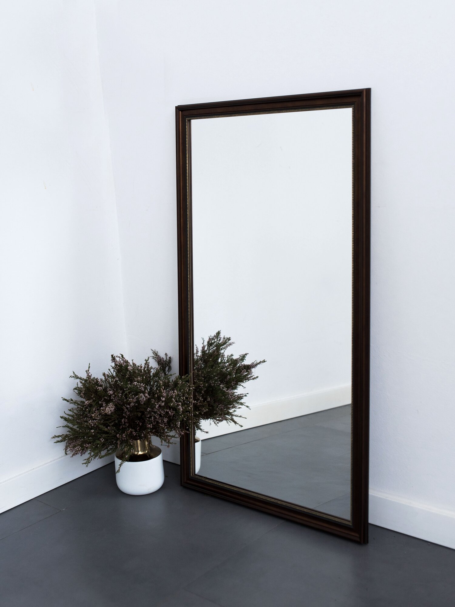 Зеркало декоративное настенное Salendo 50x90, коричневый - фотография № 2