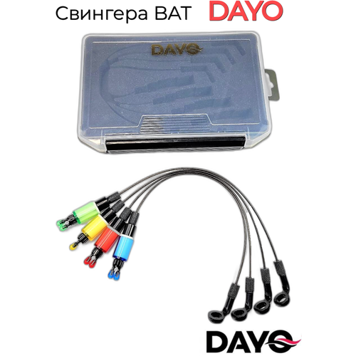 Набор свингеров BAT на тросу DAYO, сигнализаторы 47066-T, 4 шт набор свингеров на тросу dayo multicolor 47066 t