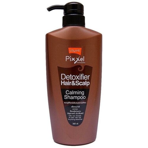 Профессиональный тайский шампунь Lolane Pixxel Detoxifier Hair & Scalp Calming Shampoo, 500 ml.