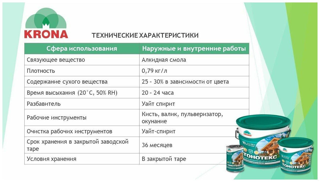 Состав защитно-декоративный Тонотекс "KRONA" палисандр-мокко 3 л