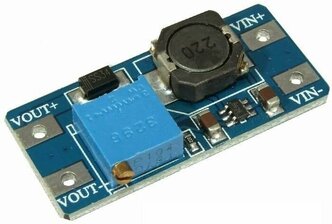 Регулируемый повышающий преобразователь EM-824 DC/DC в 4..28V(2A) из 2..24V (MT3608)