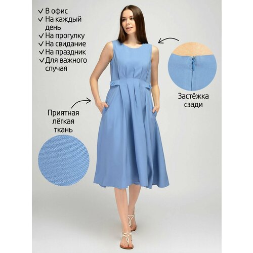 платье viserdi размер 50 голубой Платье Viserdi, размер 50, голубой