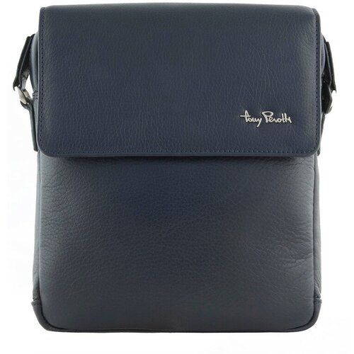 фото Сумка tony perotti, натуральная кожа, синий
