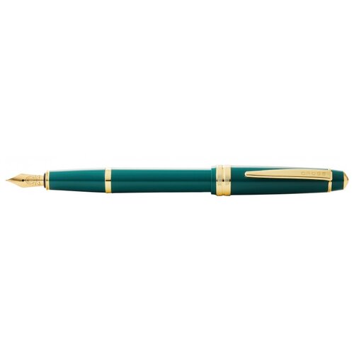 Перьевая ручка Cross Bailey Light Polished Green Resin and Gold Tone, перо F souvenir gold and green colour ship 10cm length