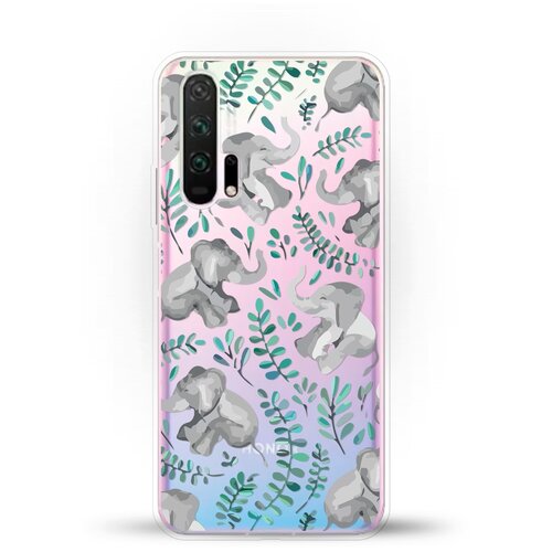 фото Силиконовый чехол узор из слонов на honor 20 pro andy & paul