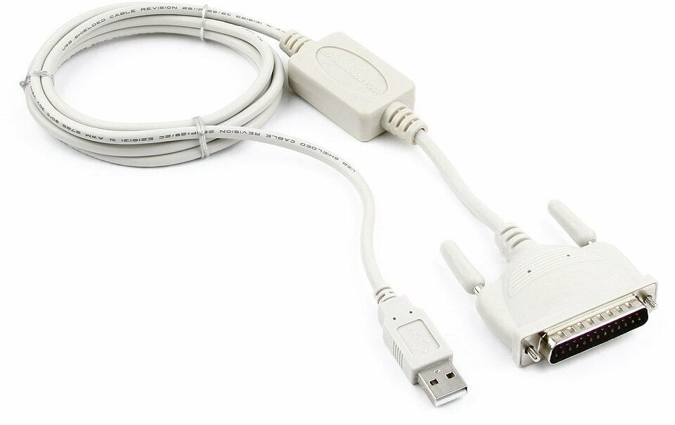 Конвертер COM устройство -> USB порт Gembird UAS112, DB25M/AM, 1,8 м