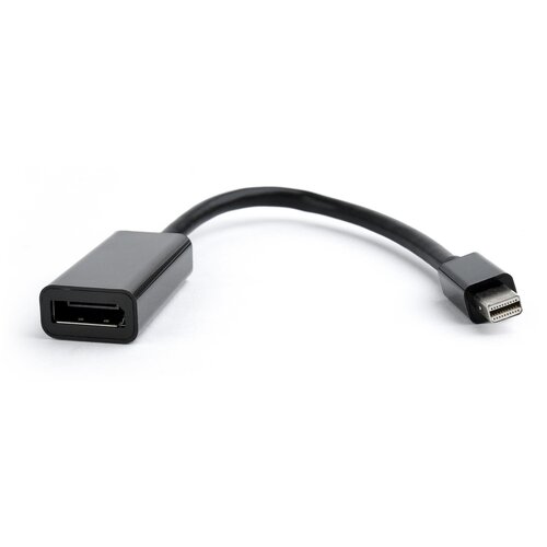 кабель minidisplayport dvi gembird cc mdpm dvim 6 вилка вилка длина 1 8 метра Переходник/адаптер Gembird mini DisplayPort - DisplayPort (A-mDPM-DPF-001-W), 0.16 м, черный