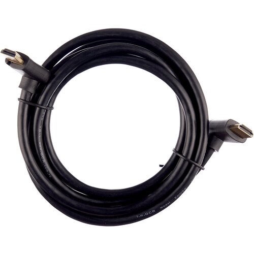 Кабель GCR HDMI (верхний угол) - HDMI (верхний угол) (GCR-HMAC1), 2 м, 1 шт., черный кабель gcr hdmi правый угол hdmi правый угол gcr hmac2 2 м 1 шт черный